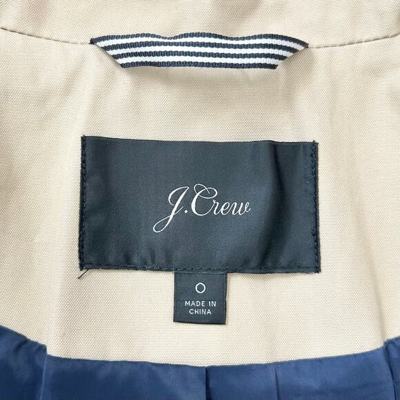 J. Crew Icon Khaki Water-Repellent Belted Trench Coat - Picture 11 of 16